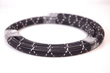 Load image into Gallery viewer, Black and white braided cable on a white background