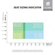 Load image into Gallery viewer, Racetech - 4119WHR Seat FIA 8855-1999 - WIDE - Black seat sizing chart