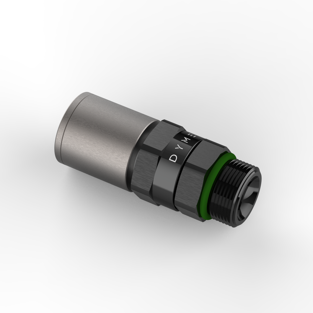 Metal mechanical component on a white background