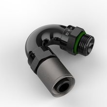 Load image into Gallery viewer, Black metal pipe fitting on a white background