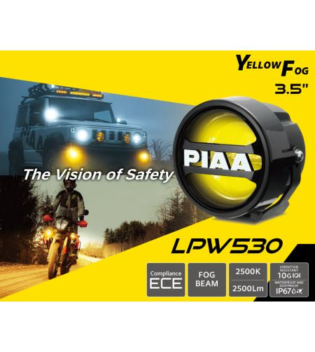Fog Light - PIAA - LPW 530 - 3'' - Yellow - Fog - Set