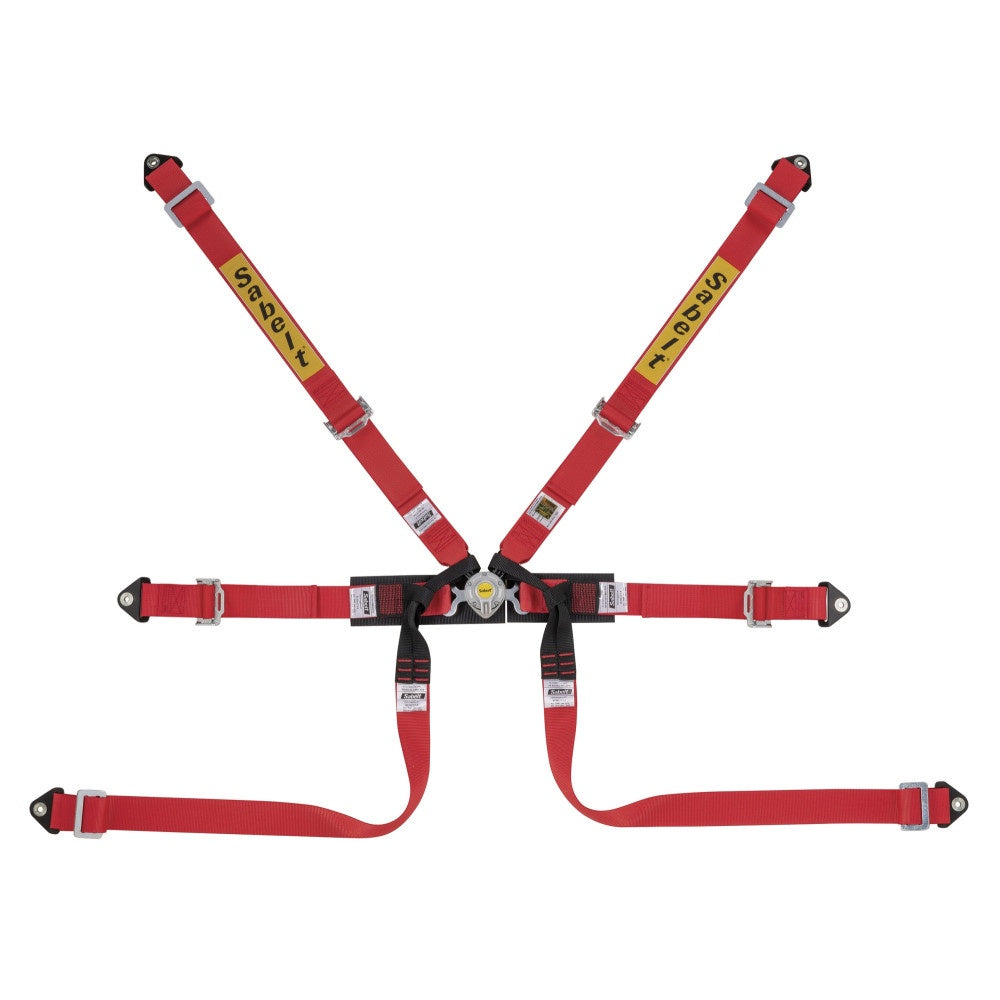 Sabelt 6 Point Formula Steel Series Harness in Red