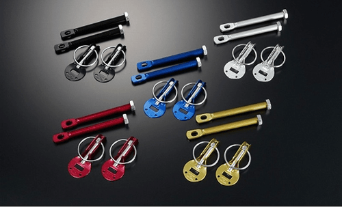 Alloy Bonnet Pin kits, Blue, Black, Gold, Red or Silver
