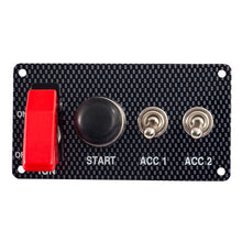 Load image into Gallery viewer, Carbon Effect Starter Panel-Push Button With 2 Accessory Switches
