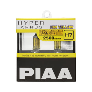 PIAA Hyper Arros Ion Yellow H7 12v/55w (Twin Pack) 2500k