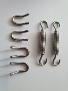 Stainless Exhaust Link Pipe Springs 70mm and Tags(Price Per Pair With Tags)