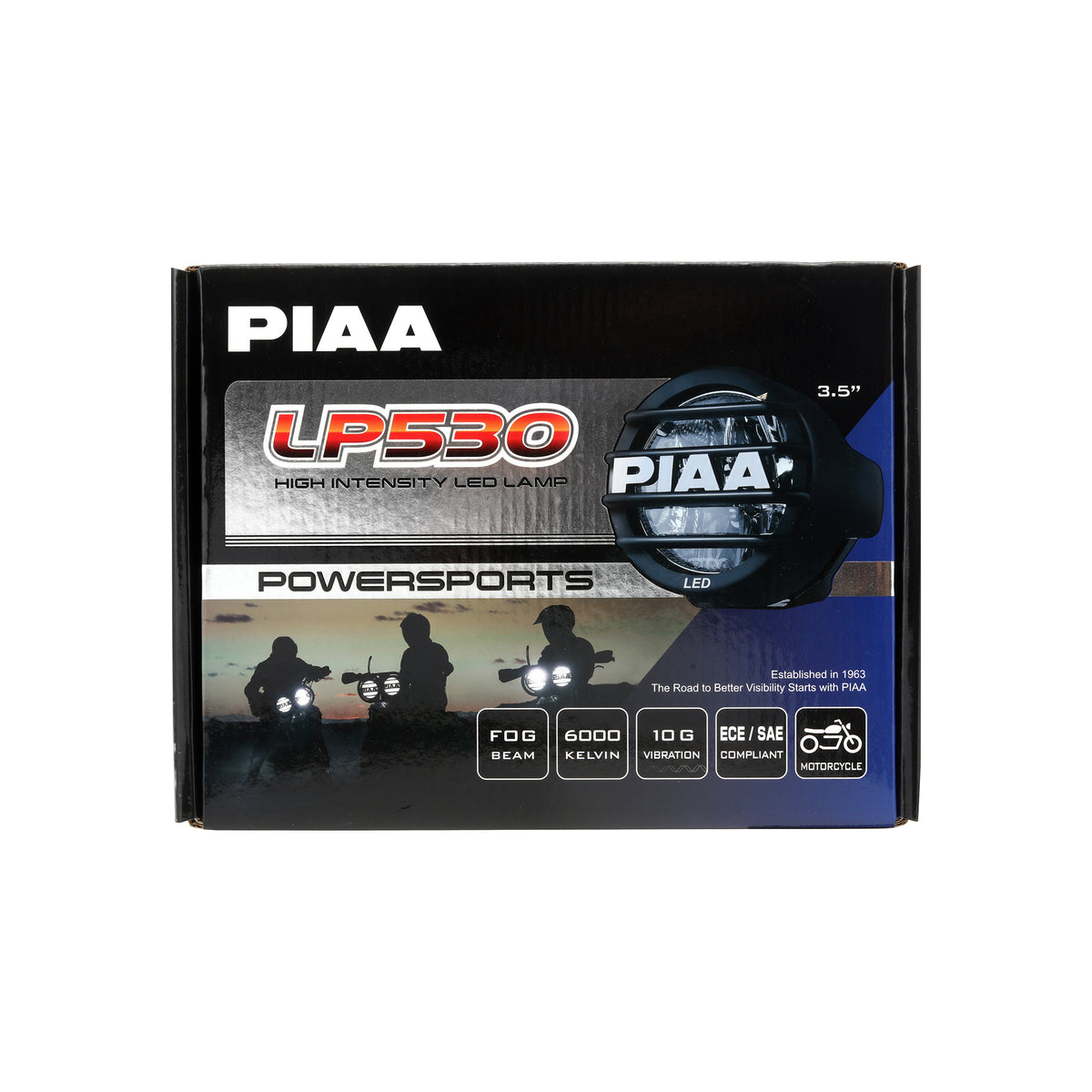 PIAA LP530 LED Waterproof Power Sports Edition White Driving Beam Kit 3.5 inch/89mm