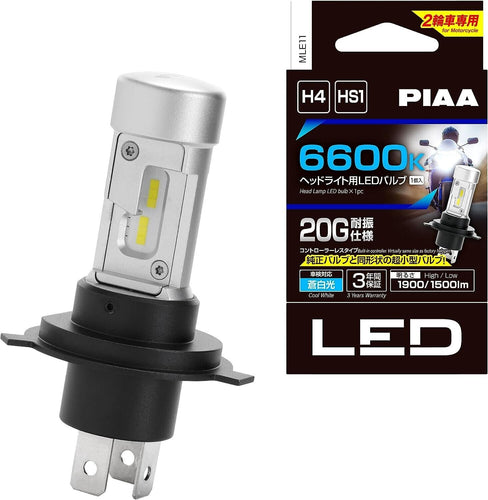 PIAA MLE11 H4/HS1 4th GEN 6600K LED Motorcycle Headlight Bulb