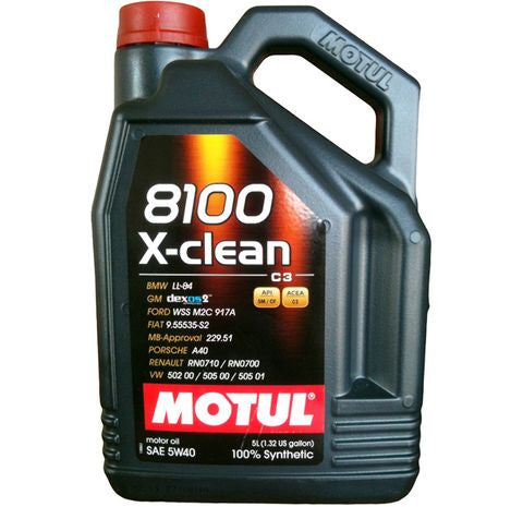 Motul 8100 X-Clean 5W40 5Ltr Gen2