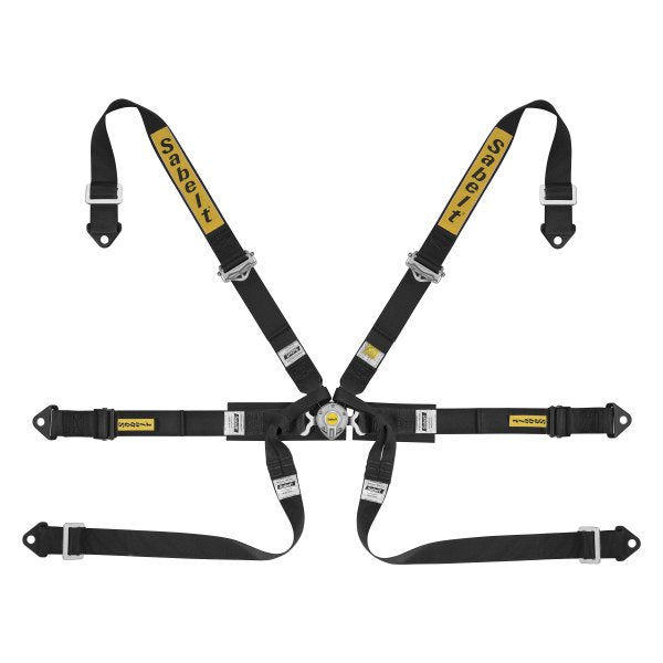 SABELT 6 Point Black Formula  Harness With Quick Adjustors