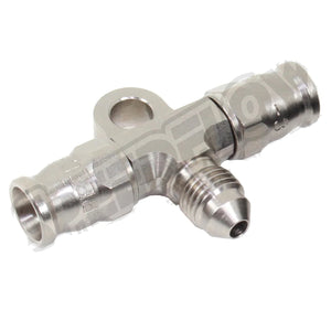 200 Series Hose End Tee with Male & Bracket