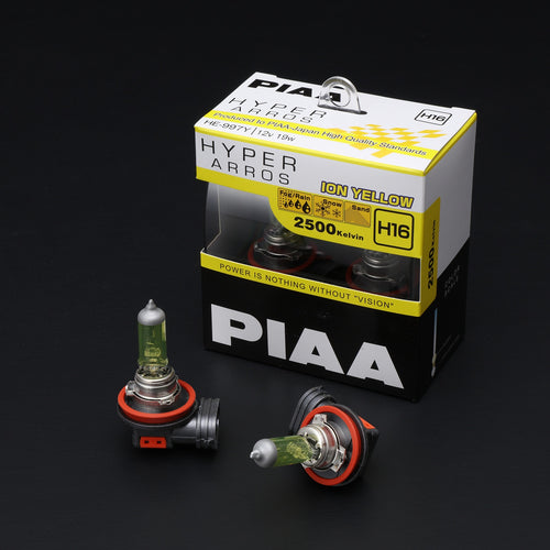 PIAA Hyper Arros Ion Yellow H16 12v/19w (Twin Pack) 2500k