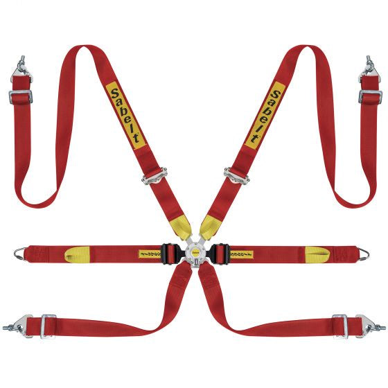 Sabelt - FIA8853-2016 Silver Saloon GT 2" ANTISLIP Red Blue Black Race car seatbelt