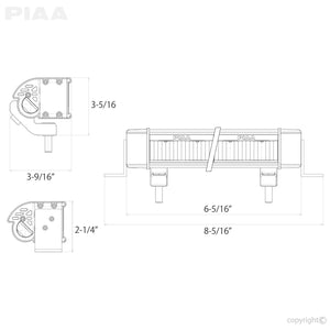 PIAA RF6 6" Ion Yellow Wide-Spread Fog Beam Kit (Single)